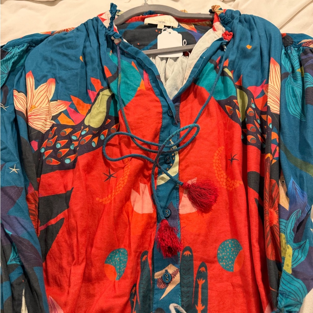 Free People Carolina K Valerie Floral Maxi Dress L/XL - Picture 3 of 4